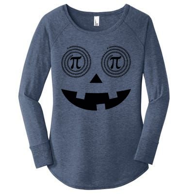 Pumpkin Pi Pie Funny Math Pun Thanksgiving Halloween Costume Women's Perfect Tri Tunic Long Sleeve Shirt