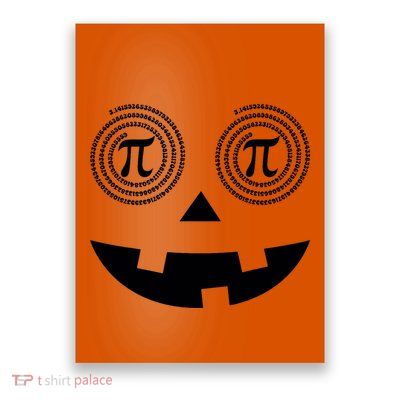 Pumpkin Pi Pie Funny Math Pun Thanksgiving Halloween Costume Poster