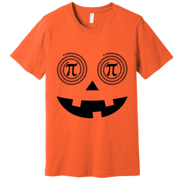 Pumpkin Pi Pie Funny Math Pun Thanksgiving Halloween Costume Premium T-Shirt
