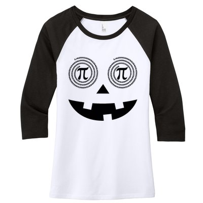 Pumpkin Pi Pie Funny Math Pun Thanksgiving Halloween Costume Women's Tri-Blend 3/4-Sleeve Raglan Shirt