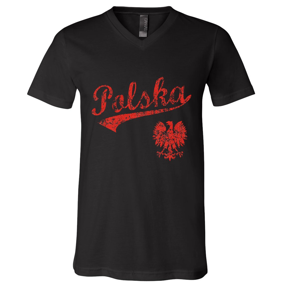 Polska Polish Poland Polski Family Heritage V-Neck T-Shirt