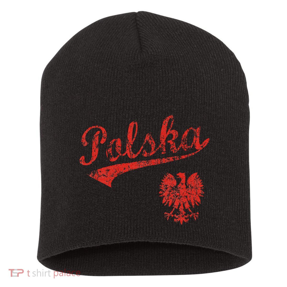 Polska Polish Poland Polski Family Heritage Short Acrylic Beanie