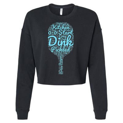 Pickleball Phrases Pickleball Cropped Pullover Crew