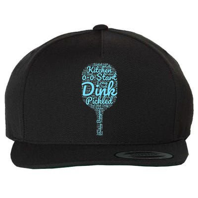 Pickleball Phrases Pickleball Wool Snapback Cap