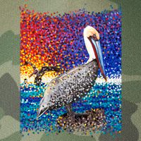 Pelican Pixelated Legacy Tie Dye Trucker Hat