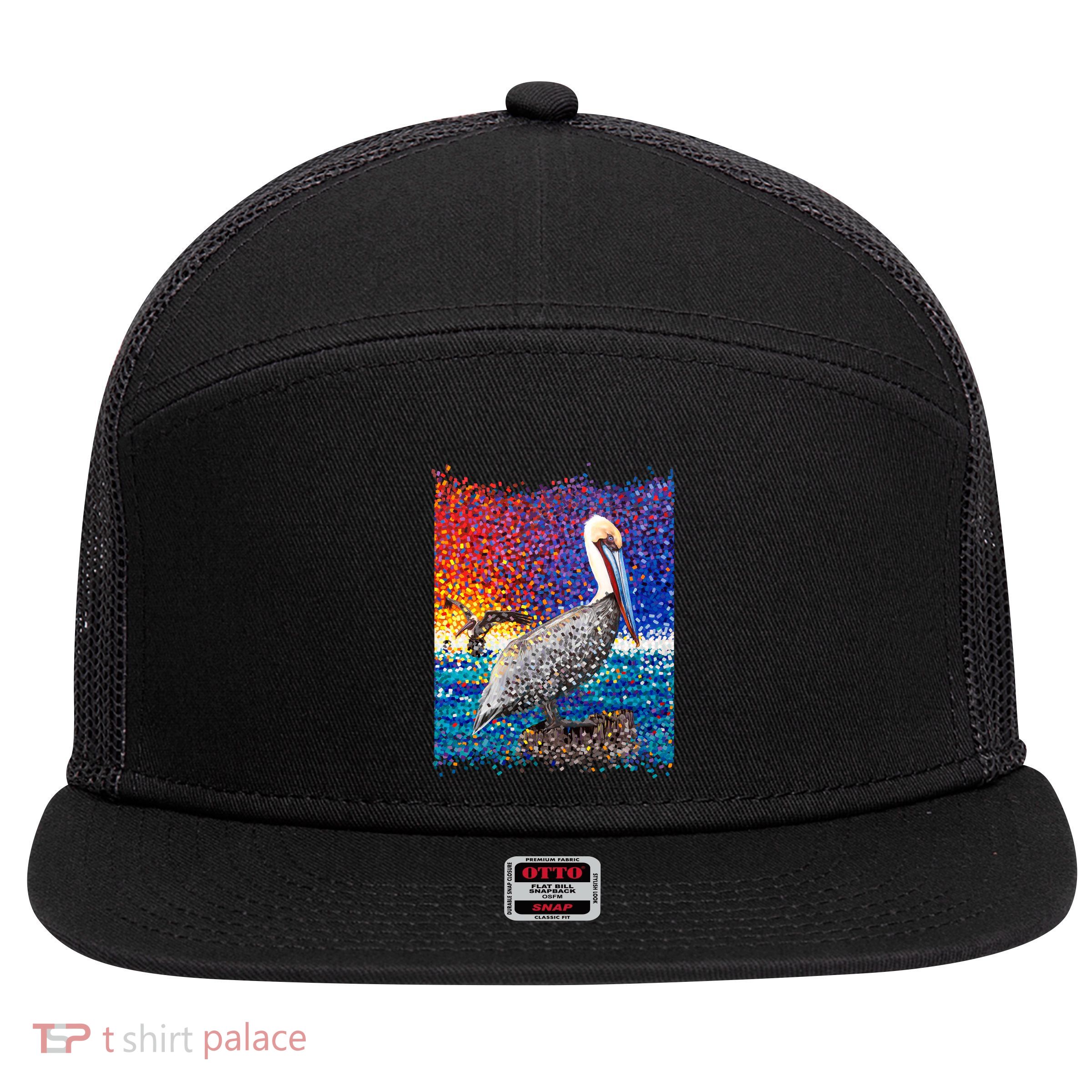 Pelican Pixelated 7 Panel Mesh Trucker Snapback Hat