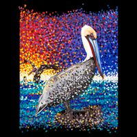 Pelican Pixelated Drawstring Bag