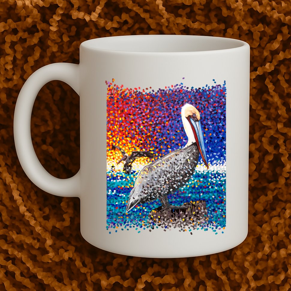 Pelican Pixelated Mug