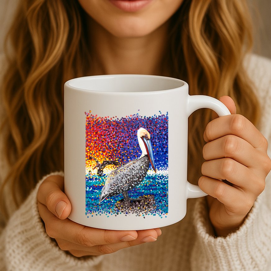 Pelican Pixelated Mug