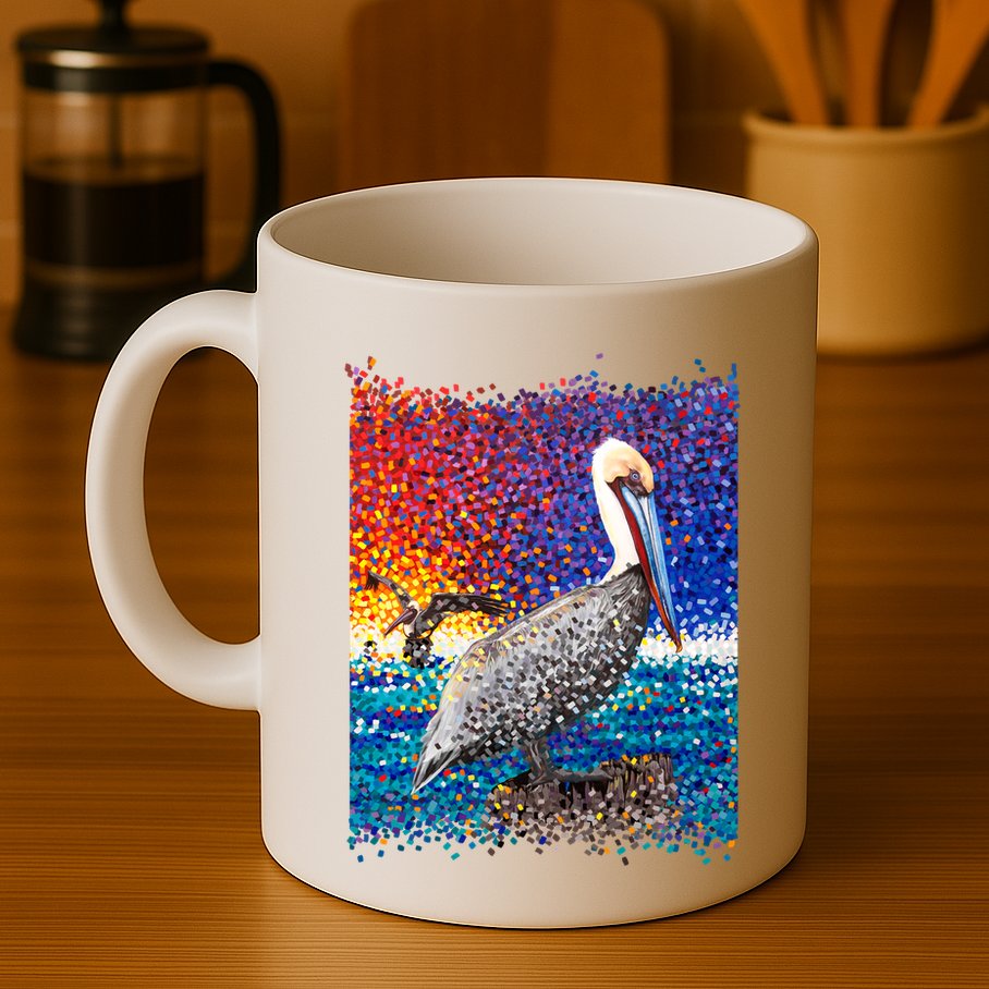Pelican Pixelated Mug