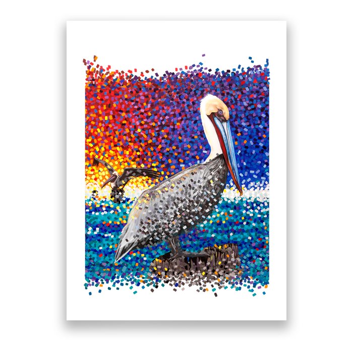 Pelican Pixelated Poster