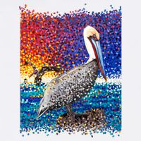 Pelican Pixelated Poster