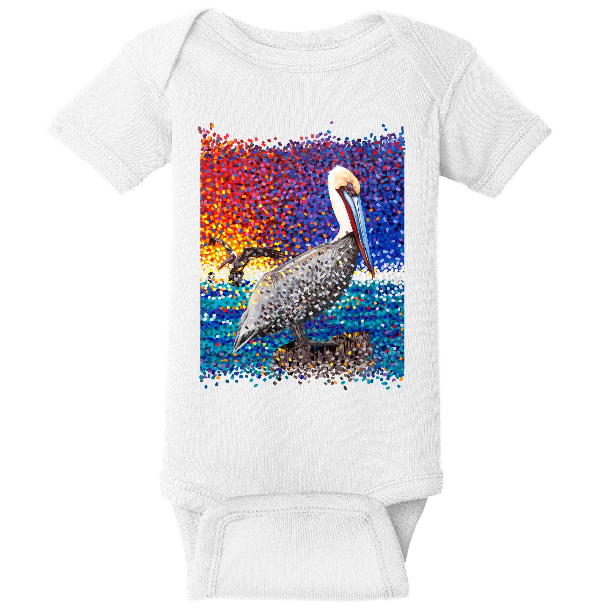 Pelican Pixelated Baby Bodysuit