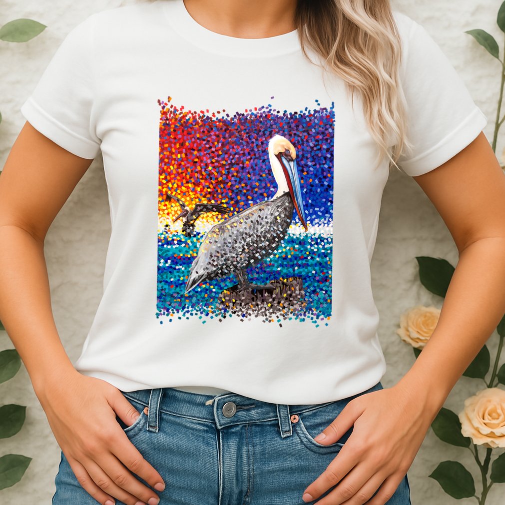 Pelican Pixelated Womens T-Shirt