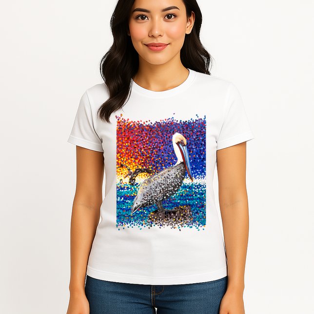 Pelican Pixelated Womens T-Shirt