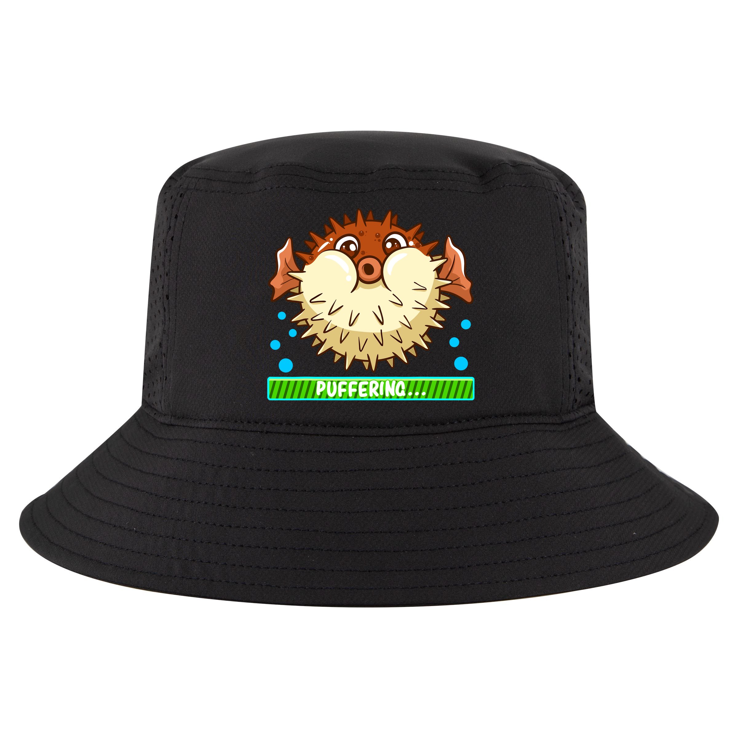 Pufferfish Puffering Puffers Tetraodontidae Fish Boy Girl Cool Comfort Performance Bucket Hat