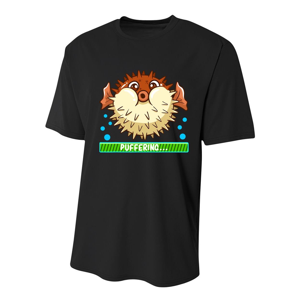 Pufferfish Puffering Puffers Tetraodontidae Fish Boy Girl Youth Performance Sprint T-Shirt