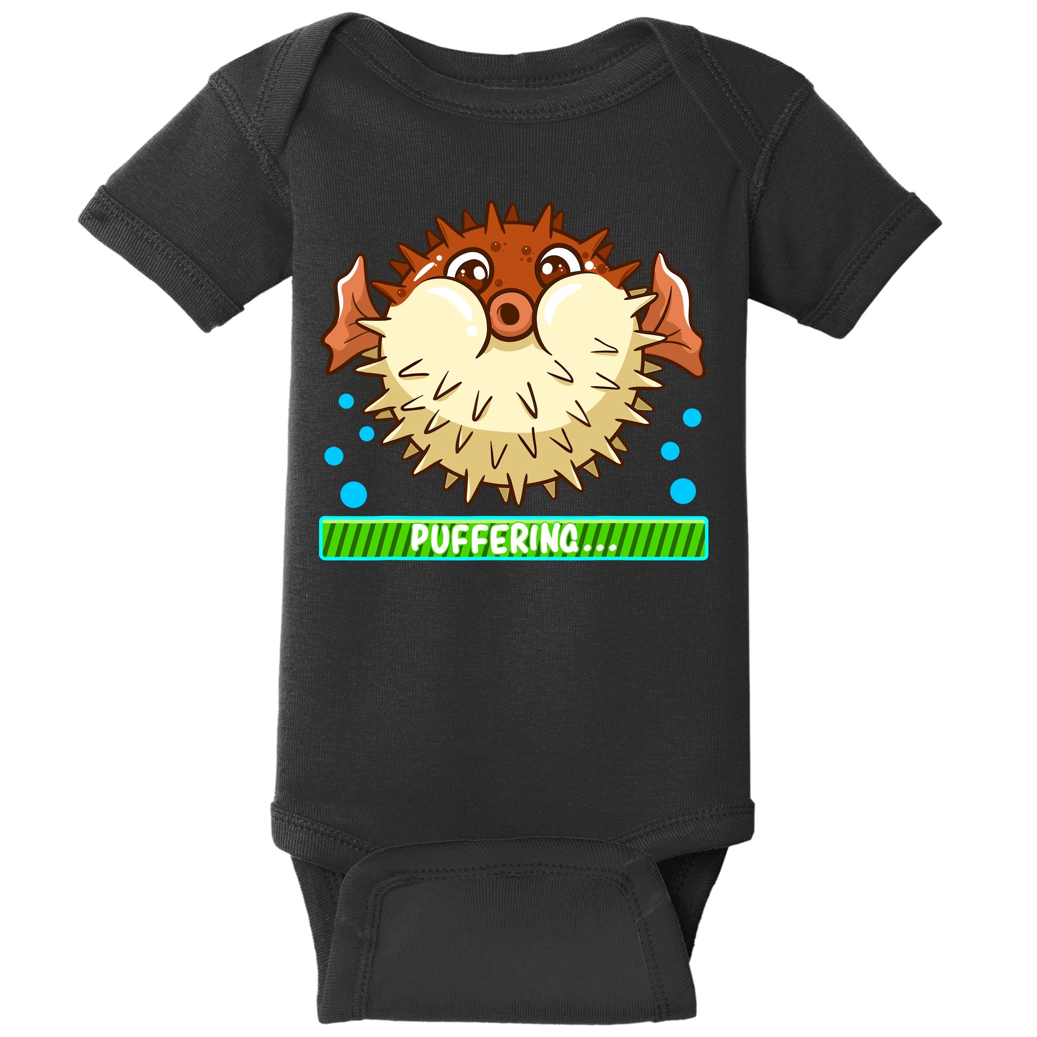 Pufferfish Puffering Puffers Tetraodontidae Fish Boy Girl Baby Bodysuit