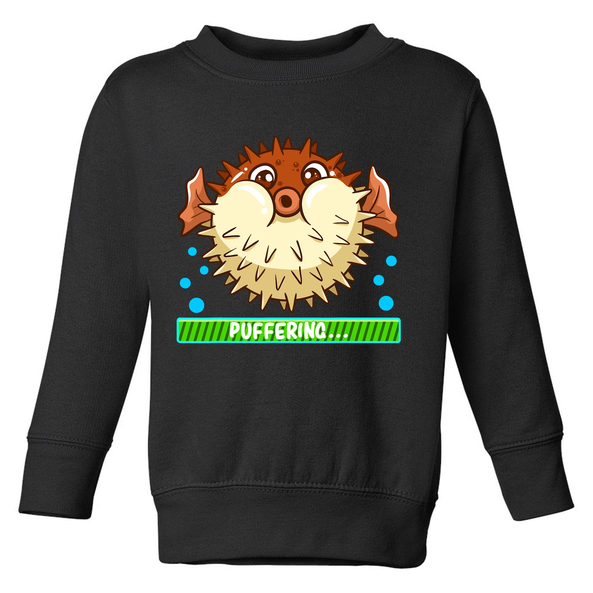 Pufferfish Puffering Puffers Tetraodontidae Fish Boy Girl Toddler Sweatshirt