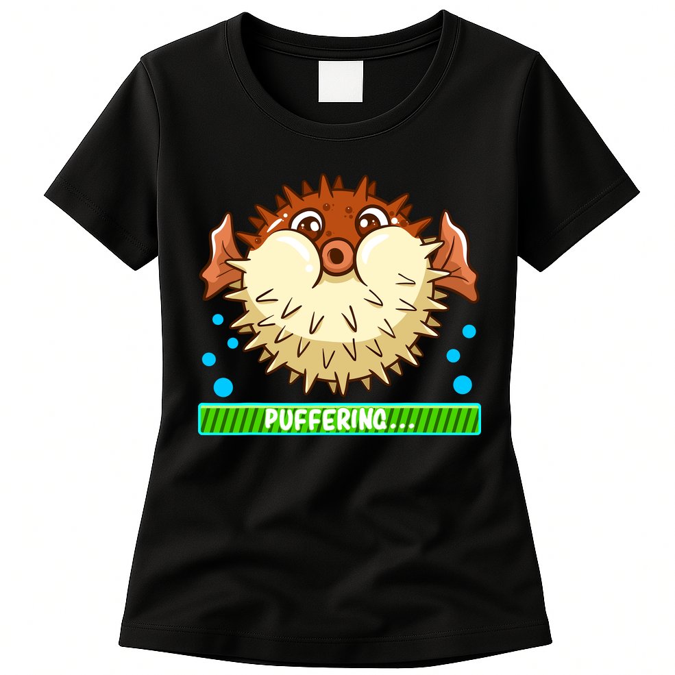 Pufferfish Puffering Puffers Tetraodontidae Fish Boy Girl Womens T-Shirt