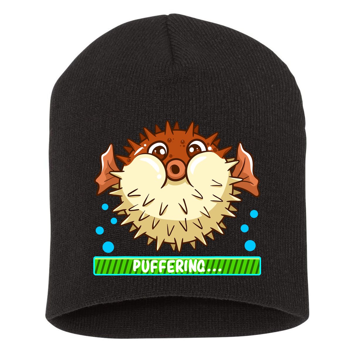 Pufferfish Puffering Puffers Tetraodontidae Fish Boy Girl Short Acrylic Beanie