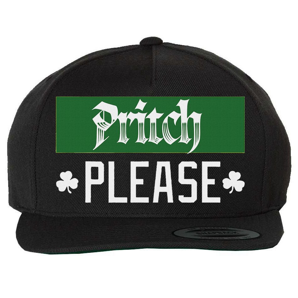 Pritch Please Wool Snapback Cap