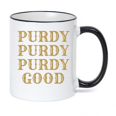 Purdy Purdy Purdy Good Football Quarterback 11oz Black Color Changing Mug