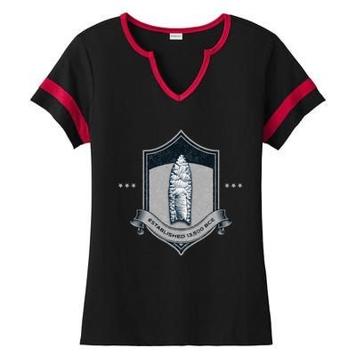 Paleo Projectile Point Ladies Halftime Notch Neck Tee