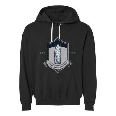 Paleo Projectile Point Garment-Dyed Fleece Hoodie