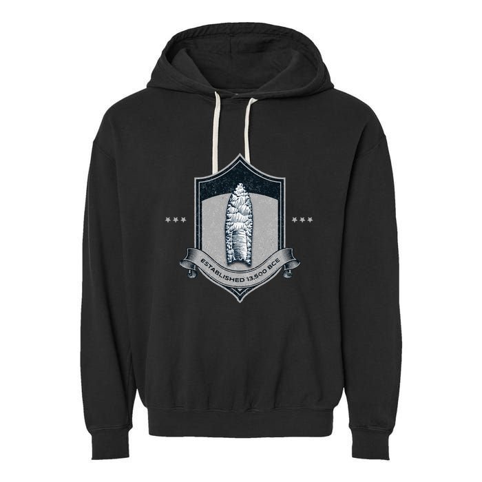 Paleo Projectile Point Garment-Dyed Fleece Hoodie