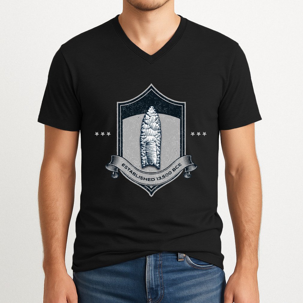 Paleo Projectile Point V-Neck T-Shirt
