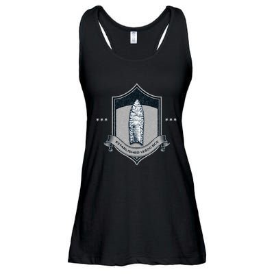 Paleo Projectile Point Ladies Essential Flowy Tank