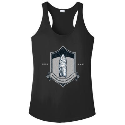 Paleo Projectile Point Ladies PosiCharge Competitor Racerback Tank