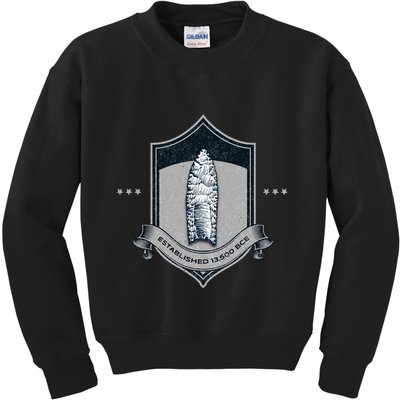 Paleo Projectile Point Kids Sweatshirt
