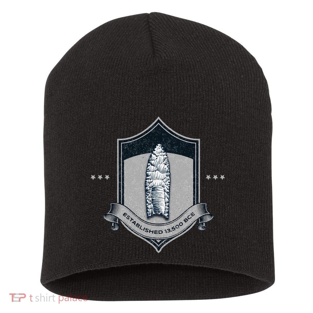 Paleo Projectile Point Short Acrylic Beanie