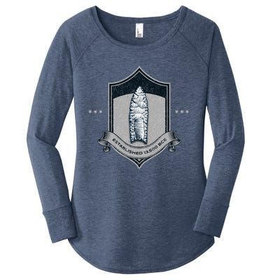 Paleo Projectile Point Women's Perfect Tri Tunic Long Sleeve Shirt