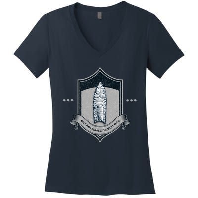 Paleo Projectile Point Women's V-Neck T-Shirt