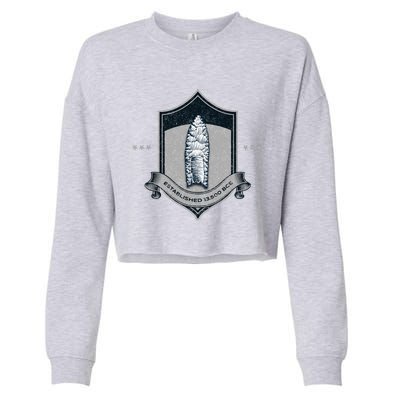 Paleo Projectile Point Cropped Pullover Crew