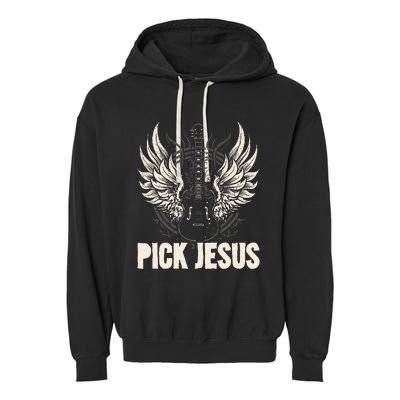 Preacher Pastor Pick Jesus Christian Sermonator Pastor Garment-Dyed Fleece Hoodie