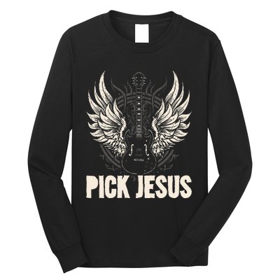 Preacher Pastor Pick Jesus Christian Sermonator Pastor Long Sleeve Shirt