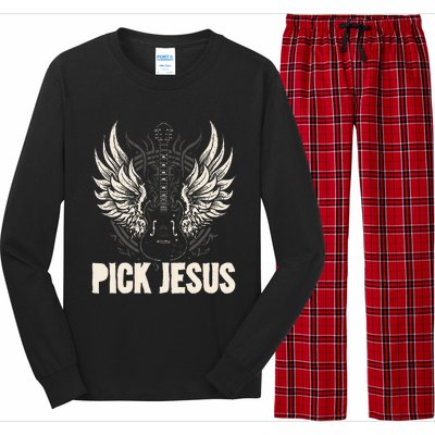 Preacher Pastor Pick Jesus Christian Sermonator Pastor Long Sleeve Pajama Set