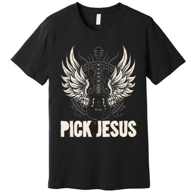 Preacher Pastor Pick Jesus Christian Sermonator Pastor Premium T-Shirt