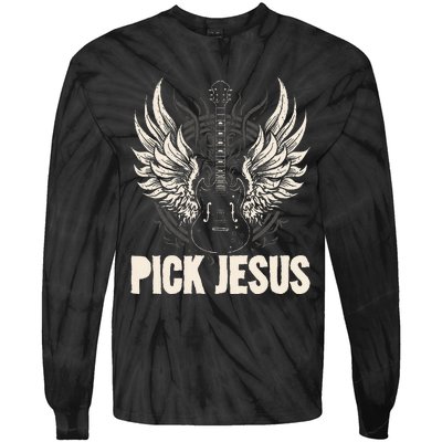 Preacher Pastor Pick Jesus Christian Sermonator Pastor Tie-Dye Long Sleeve Shirt