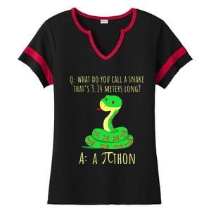 Python Pithon Pi Symbol Math Teacher Pi Day Ladies Halftime Notch Neck Tee