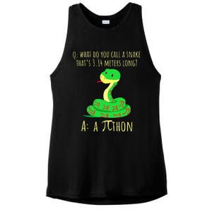 Python Pithon Pi Symbol Math Teacher Pi Day Ladies PosiCharge Tri-Blend Wicking Tank