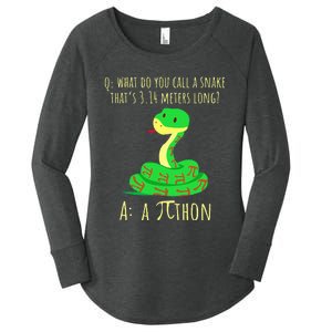 Python Pithon Pi Symbol Math Teacher Pi Day Women's Perfect Tri Tunic Long Sleeve Shirt