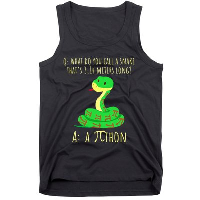 Python Pithon Pi Symbol Math Teacher Pi Day Tank Top