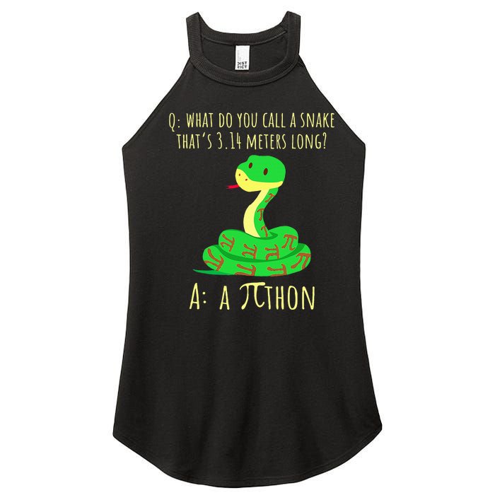 Python Pithon Pi Symbol Math Teacher Pi Day Women's Perfect Tri Rocker Tank