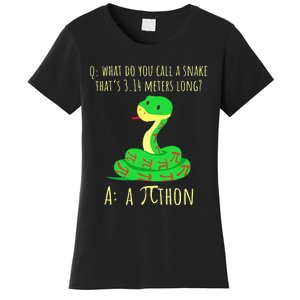 Python Pithon Pi Symbol Math Teacher Pi Day Women's T-Shirt