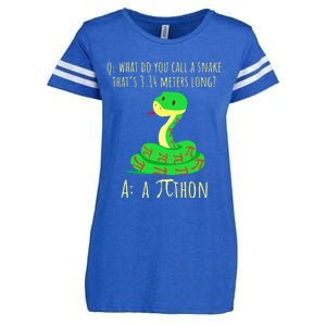 Python Pithon Pi Symbol Math Teacher Pi Day Enza Ladies Jersey Football T-Shirt